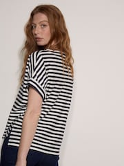 Apricot Blue Soft Jersey Stripe T-Shirt - Image 3 of 4