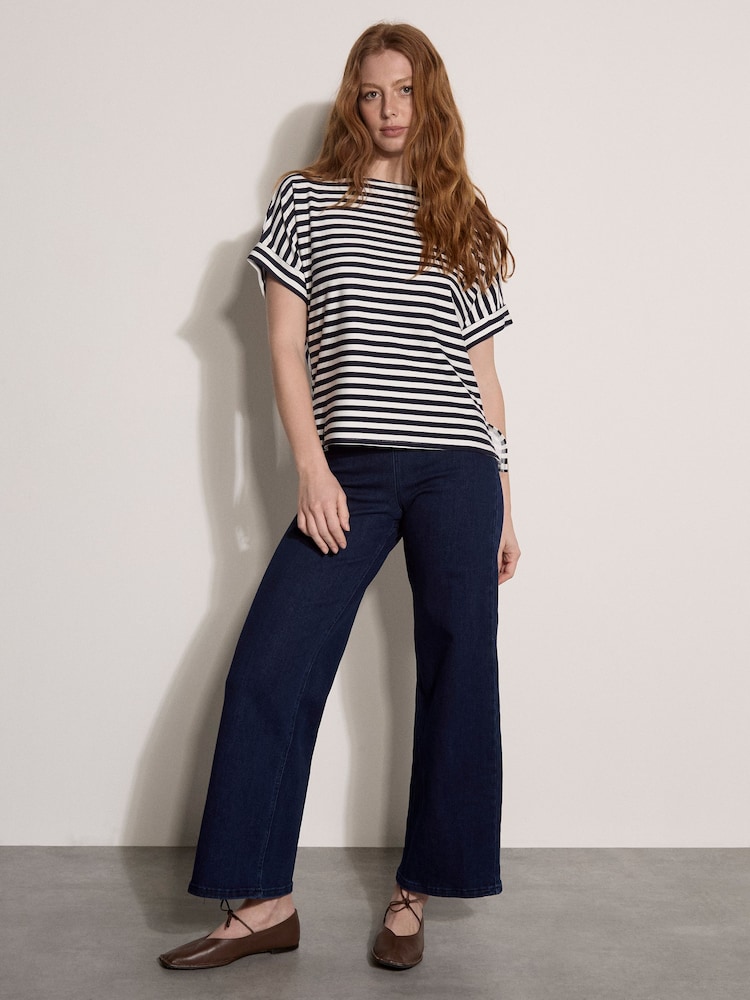 Apricot Blue Soft Jersey Stripe T-Shirt - Image 4 of 4