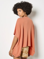Apricot Orange Waffle Knit Tunic Top - Image 3 of 4