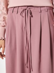Apricot Pink Pleat Detail Wide-Leg Trousers - Image 4 of 4