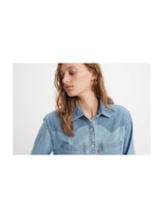 Levi's Done and Dusted 2 Denim Blue Teodora Western Shirt - Image 2 of 7
