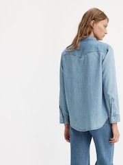 Levi's Done and Dusted 2 Denim Blue Teodora Western Shirt - Image 4 of 7