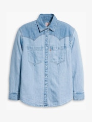 Levi's Done and Dusted 2 Denim Blue Teodora Western Shirt - Image 5 of 7