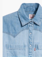 Levi's Done and Dusted 2 Denim Blue Teodora Western Shirt - Image 6 of 7