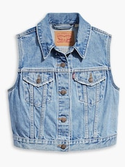 Levi's® Old Notes Denim Blue Jacket XS 100% Cotton Vest - Image 3 of 5