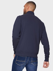 Threadbare Navy Zip Through Fleece Sweatshirt - Image 2 of 4