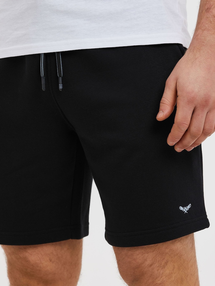 Threadbare Black Premier Sweat Shorts - Image 4 of 4