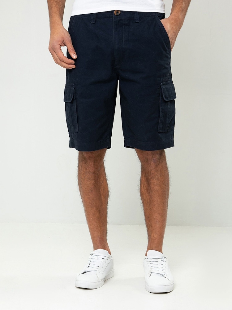 أزرق داكن - شورت كارجو من القطن 100% من Threadbare - صورة 1 من 4 أزرق داكن - شورت كارجو من القطن 100% من Threadbare - صورة 1 من 4