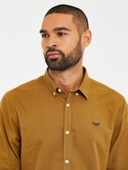 Threadbare Camel Oxford Long Sleeve Shirt - Image 2 of 4