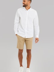 Branco - Camisa de manga comprida Threadbare Linen Blend - Imagem 3 de 4