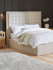Wool Blend Natural Stone Winslow Upholstered Ottoman Storage Bed Frame - Image 1 of 10