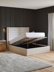 Wool Blend Natural Stone Winslow Upholstered Ottoman Storage Bed Frame - Image 3 of 10