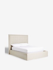 Wool Blend Natural Stone Winslow Upholstered Ottoman Storage Bed Frame - Image 9 of 10
