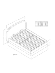 Soft Velvet Natural Pebble Arlo Upholstered Ottoman Storage Bed Frame - Image 4 of 7