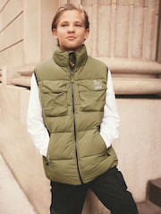 Khaki Green Padded Gilet (3-16yrs) - Image 1 of 9
