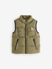 Khaki Green Padded Gilet (3-16yrs) - Image 6 of 9