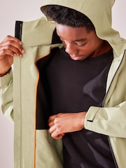 Green Waterproof Fleece Hooded Lined Coat (3-16yrs) - Image 5 of 14