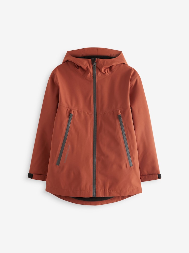 Red Waterproof Fleece Hooded Lined Coat (3-16yrs) - Image 1 of 5
