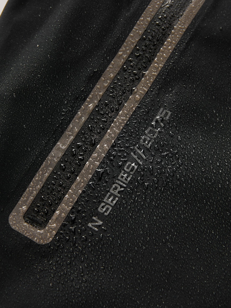 Black Waterproof Fleece Lined Hooded Jacket (3-17yrs) - Image 8 of 8