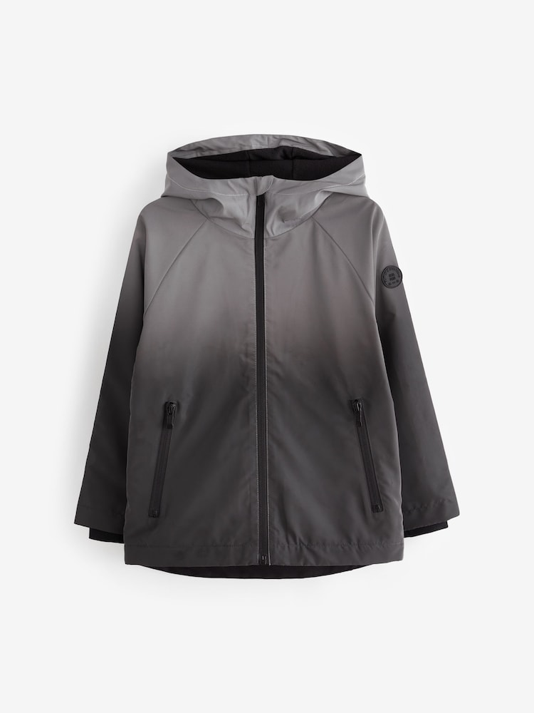 Grau/Reflektierend - Wasserdichte Fleece-Kapuzenjacke mit Futter (3–17 J.) - Bild 1 von 5 Grau/Reflektierend - Wasserdichte Fleece-Kapuzenjacke mit Futter (3–17 J.) - Bild 1 von 5