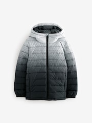 Grey/Black Quilted Midweight Hooded Jacket (3-17yrs) - Image 2 of 6