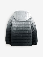 Grey/Black Quilted Midweight Hooded Jacket (3-17yrs) - Image 4 of 6