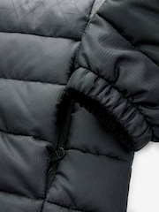 Grey/Black Quilted Midweight Hooded Jacket (3-17yrs) - Image 6 of 6