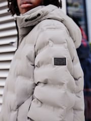 Grey Fleece Lined Padded Puffer Coat (3-17yrs) - Image 2 of 9