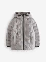 Grey Fleece Lined Padded Puffer Coat (3-17yrs) - Image 6 of 9