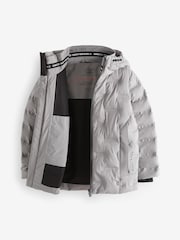 Grey Fleece Lined Padded Puffer Coat (3-17yrs) - Image 7 of 9