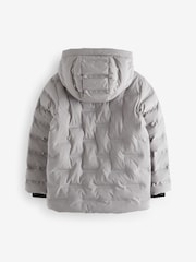 Grey Fleece Lined Padded Puffer Coat (3-17yrs) - Image 8 of 9
