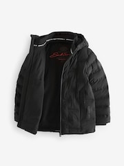 Black Fleece Lined Padded Puffer Coat (3-17yrs) - Image 5 of 7