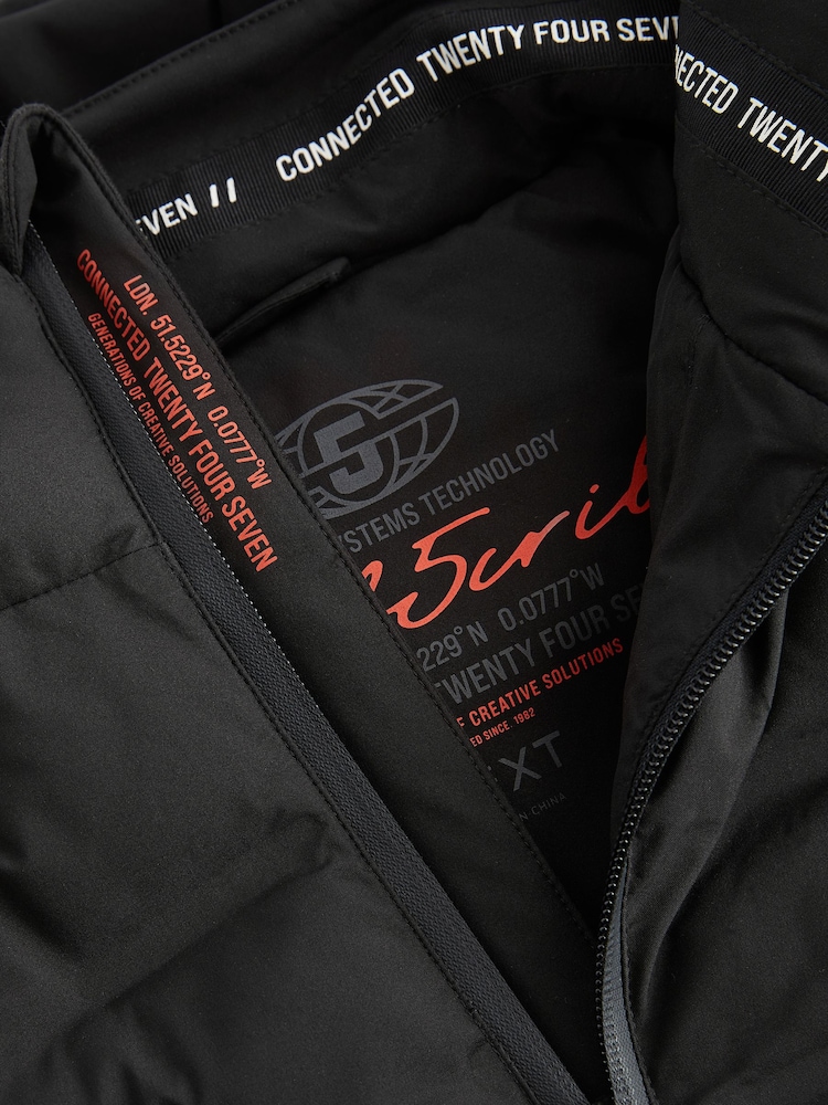 Black Fleece Lined Padded Puffer Coat (3-17yrs) - Image 7 of 7
