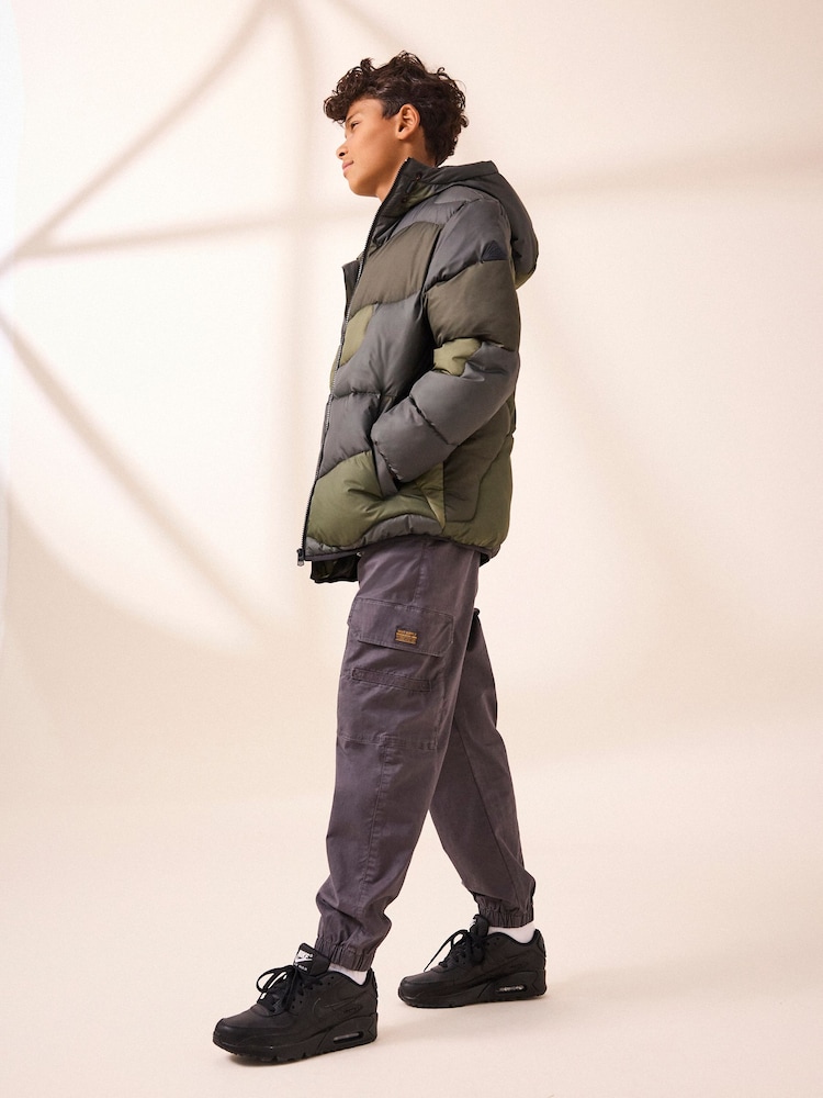 Khaki Quilted Puffer Jacket (3-16yrs) - Image 2 of 9