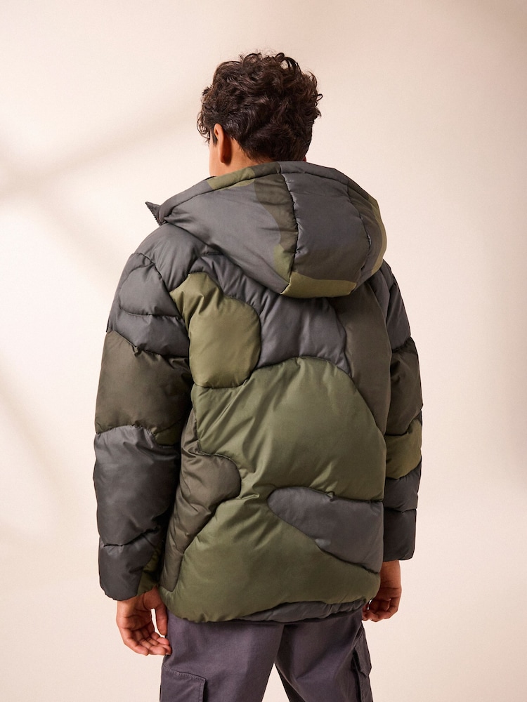 Khaki Quilted Puffer Jacket (3-16yrs) - Image 5 of 9