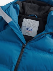 Cobalt Blue Regular Fabric Fleece Lined Hooded Padded Puffer Jacket (3-16yrs) - Image 10 of 15