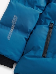 Cobalt Blue Regular Fabric Fleece Lined Hooded Padded Puffer Jacket (3-16yrs) - Image 12 of 15