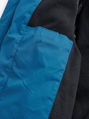 Cobalt Blue Regular Fabric Fleece Lined Hooded Padded Puffer Jacket (3-16yrs) - Image 13 of 15