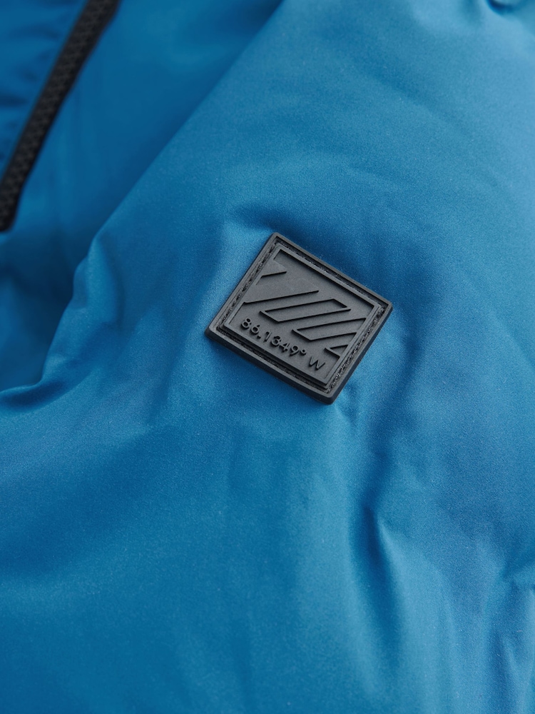 Cobalt Blue Regular Fabric Fleece Lined Hooded Padded Puffer Jacket (3-16yrs) - Image 15 of 15
