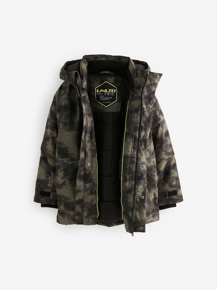 Neutral Abstract Camo Heavyweight Waterproof Jacket (3-16yrs) - Image 2 of 8