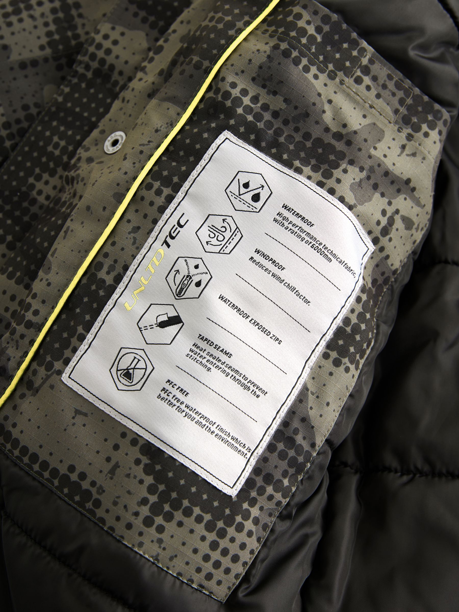 Buy Neutral Abstract Camo Heavyweight Waterproof Jacket (3-16yrs