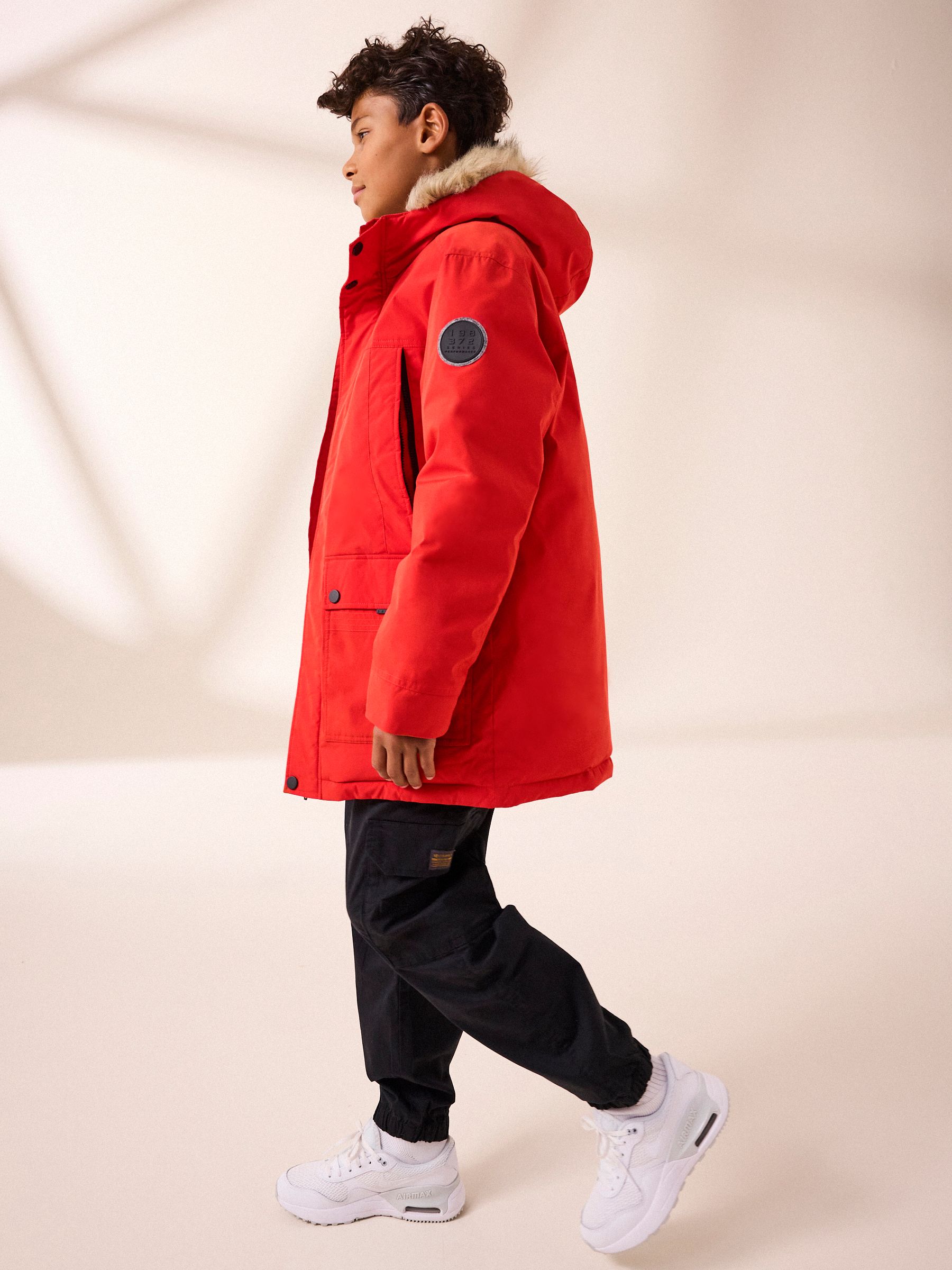 Buy Orange Faux Fur Trim Hooded Padded Parka Coat 3 16yrs from Next USA