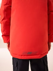 Orange Faux Fur Trim Hooded Padded Parka Coat (3-16yrs) - Image 7 of 11