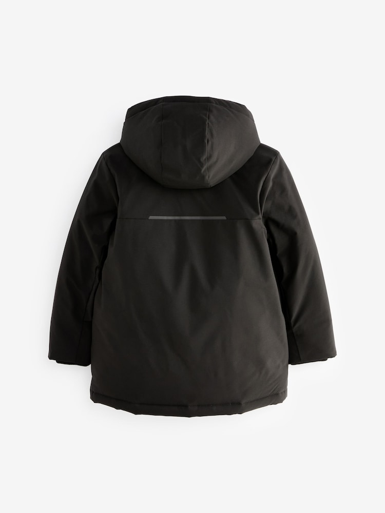 Black Smart Parka (3-17yrs) - Image 2 of 5