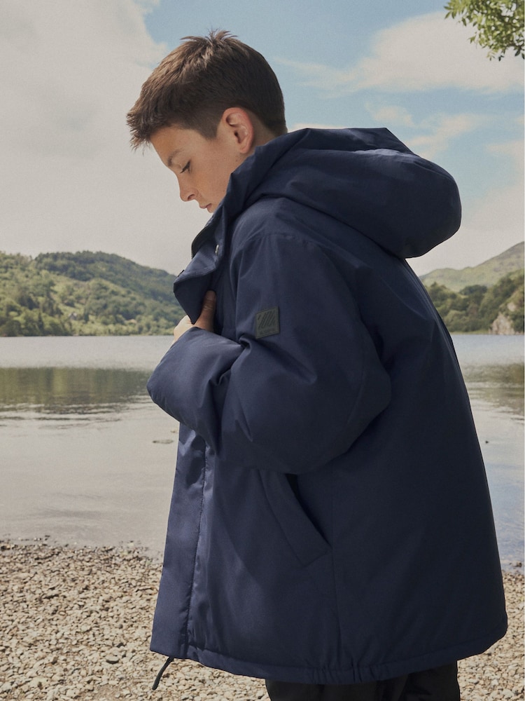 Navy Padded Puffer Coat (3-16yrs) - Image 1 of 10