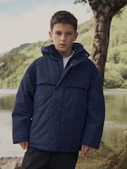 Navy Padded Puffer Coat (3-16yrs) - Image 2 of 10