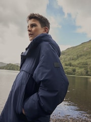 Navy Padded Puffer Coat (3-16yrs) - Image 3 of 10
