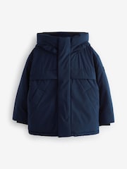Navy Padded Puffer Coat (3-16yrs) - Image 7 of 10