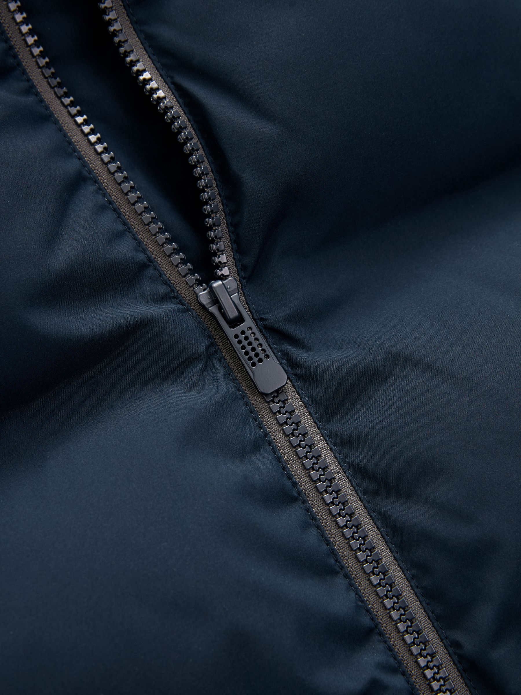 Buy Navy Regular Fabric Fleece Lined Hooded Padded Puffer Jacket 3 17yrs from the Next UK online shop