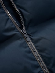 Navy Fleece Lined Hooded Padded Puffer Jacket (3-17yrs) - Image 6 of 12
